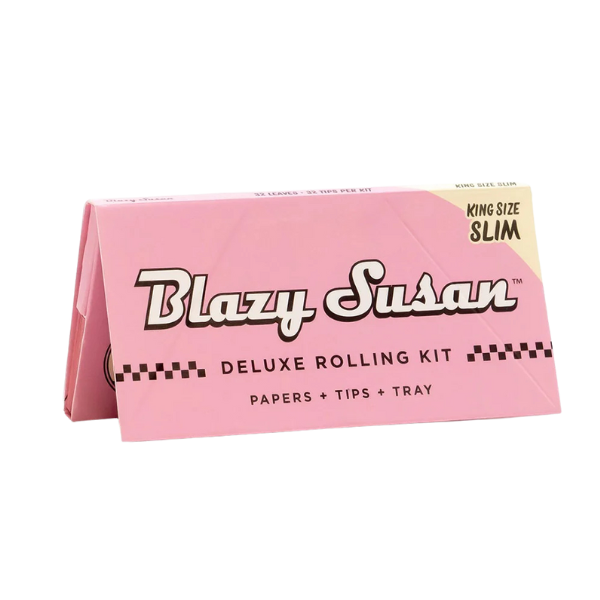 Blazy Susan Pink Rolling Papers / Deluxe Rolling Kit King Size Slim